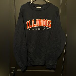 Illinois Fighting Illini Men's Black Sweater embroidered